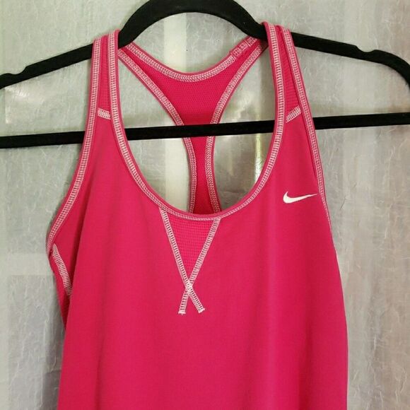 Nike Dri-Fit Pink Activewear Tank Top Women's Size M (8-10) - Picture 4 of 10